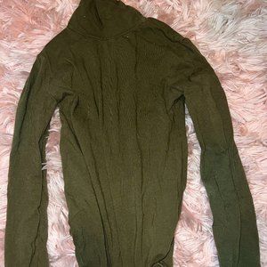 Dark Green Turtleneck Bodysuit